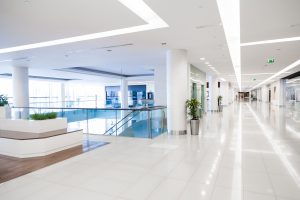 Empty shopping mall